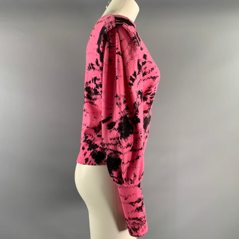 GENERATION LOVE Size XS Pink Black Wool Cashmere Dyed Sweater Womens