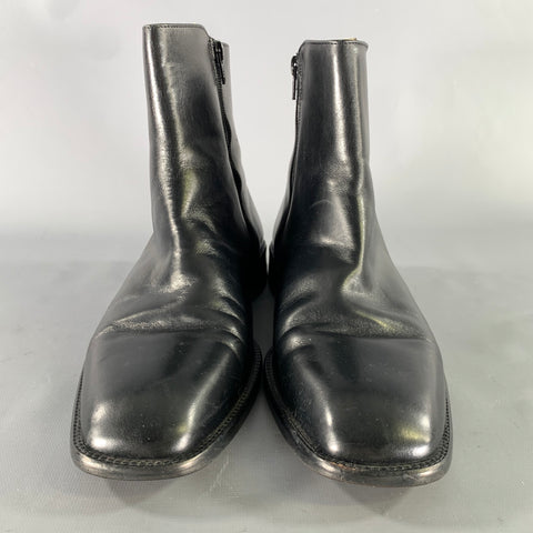 SANDRO MOSCOLONI Size 9.5 Black Leather Boots