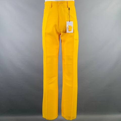 RANDOM IDENTITIES Size 36 Yellow Black Polyester Notch Lapel Suit