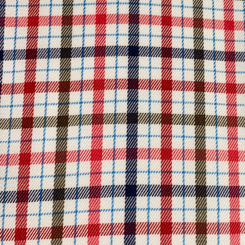 PINK Size M Red White Blue Checkered Cotton Long Sleeve Shirt