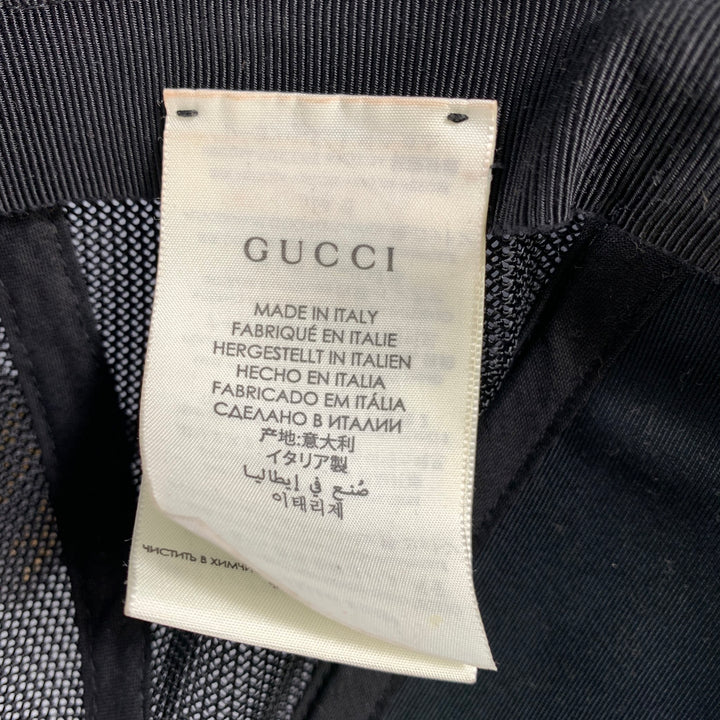 GUCCI Tan Black Monogram Polyester Blend Hats