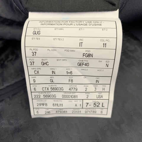 GUCCI Size 42 Long Navy Wool Single Breasted Sport Coat