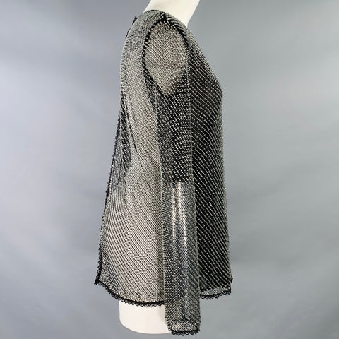CECILIA DE BUCOURT Taille S Robe transparente en maille perlée noire