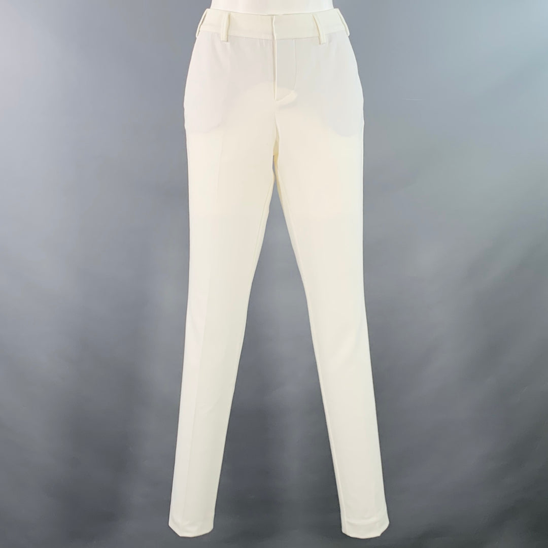 ZADIG & VOLTAIRE Size S White Polyester Blend Zip Fly Dress Pants