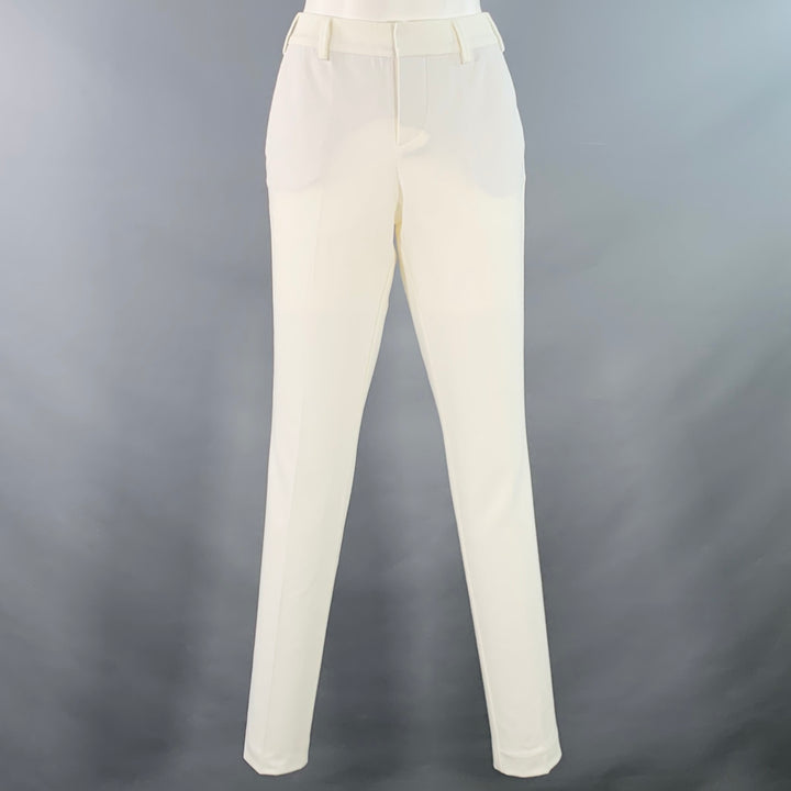 ZADIG & VOLTAIRE Size S White Polyester Blend Zip Fly Dress Pants