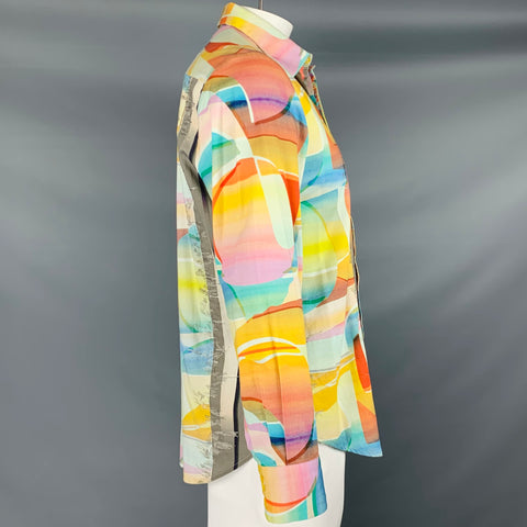 ROBERT GRAHAM Size L Multi Color Abstract Art Print Cotton Long Sleeve Shirt