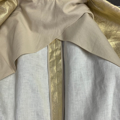 ACNE STUDIOS Size 36 Gold Linen Single Button Sport Coat