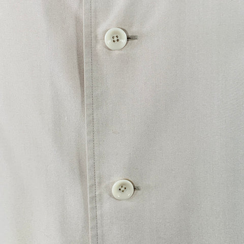 LEMAIRE Size 48 Beige Viscose Collarless One Pocket Long Sleeve Shirt
