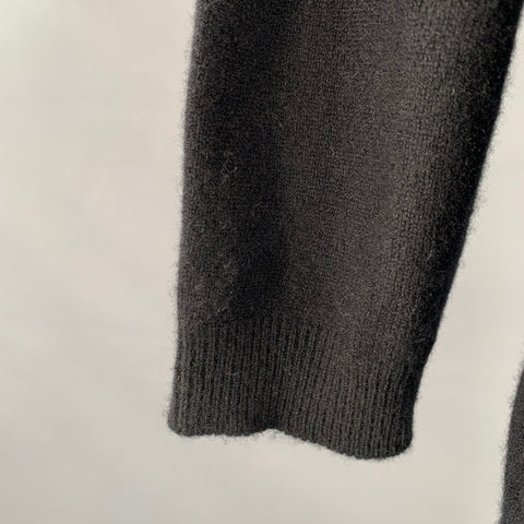 JIL SANDER Size M Black Cashmere Knit V-Neck Pullover