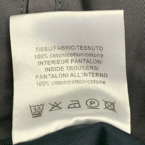 LANVIN Size 32 Grey Slate Twill Cotton Ankle Zips Casual Pants