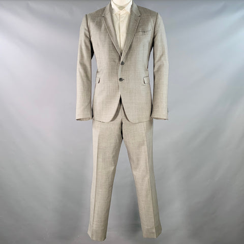PAUL SMITH Size 46 The Kensington Regular Grey Wool Slim Fit Notch Lapel Suit