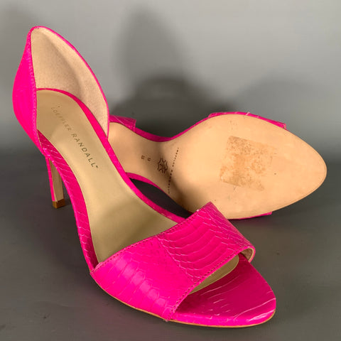 LOEFFLER RANDALL Size 9 Pink Embossed Pumps