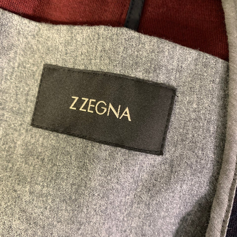 Z ZEGNA Size 34 Navy Wool Blend Blazer Jacket