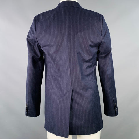 AMI by ALEXANDRE MATTIUSSI Size 36 Navy Stripe Wool Sport Coat