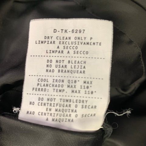 ERMENEGILDO ZEGNA Size M Black Textured Stripe Single Breasted Jacket