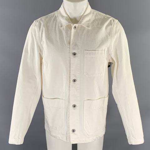 ALEX MILL Size M White Twill Cotton Chore Jacket