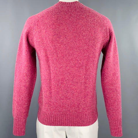 SID MASHBURN Size L Red Raspberry Wool Crew Neck Sweater