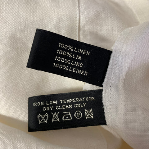 RALPH LAUREN Size 8 Cream Linen Sailor Casual Pants