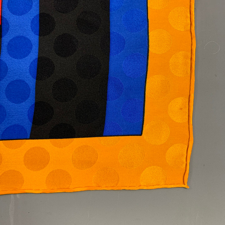 YVES SAINT LAURENT Multi-Color Mixed Pattern Scarves