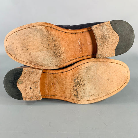 PS by PAUL SMITH Size 8 Gifford Navy Suede Penny Loafers