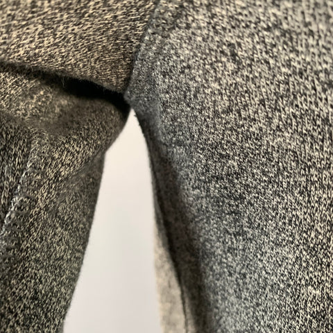 KENZO Size M Grey Heather Logo Patch Cotton Crew Neck Pullover
