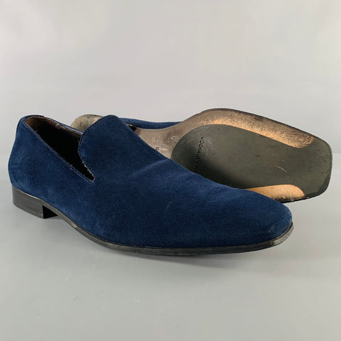 DONALD J PLINER Size 8 Navy Suede Slip On Loafers