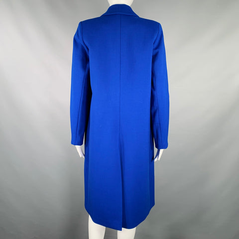 SMYTHE Size 4 Cobalt Blue Polyester Bows Single Snap Coat