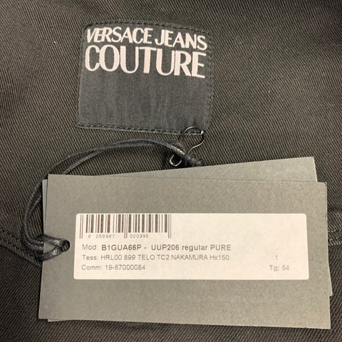 VERSACE JEANS COUTURE Size XL Black Gold Contrast Stitch Snaps Western Long Sleeve Shirt
