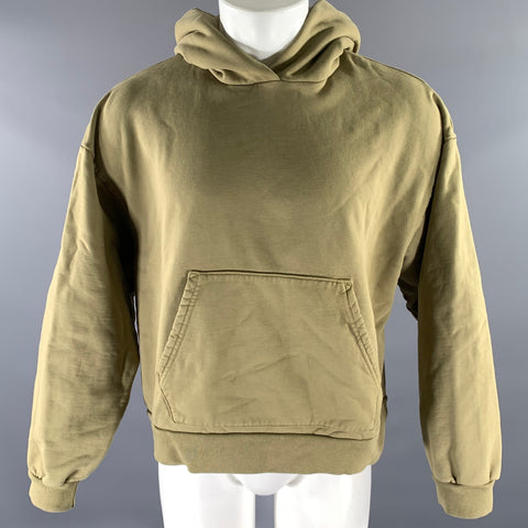 JOHN ELLIOTT Size S Green Olive Cotton Hoodie Sweatshirt