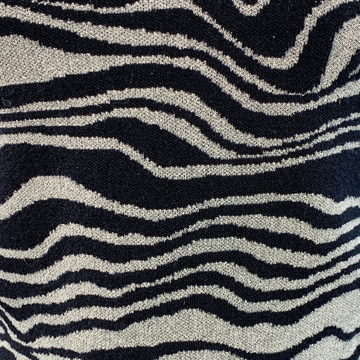 SIES MARJAN Size L Silver Navy Cashmere Blend Marbled Turtleneck Pullover