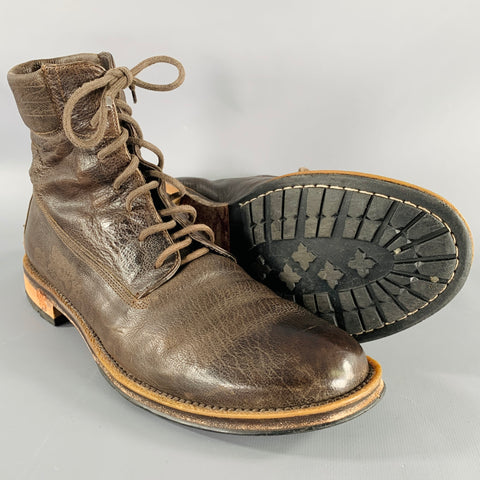 MARK NASON Size 9 Brown Leather Lace-Up Boots