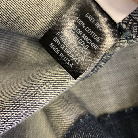 GREI Size L Navy Wash Cotton Oversized Short Sleeve Shirt