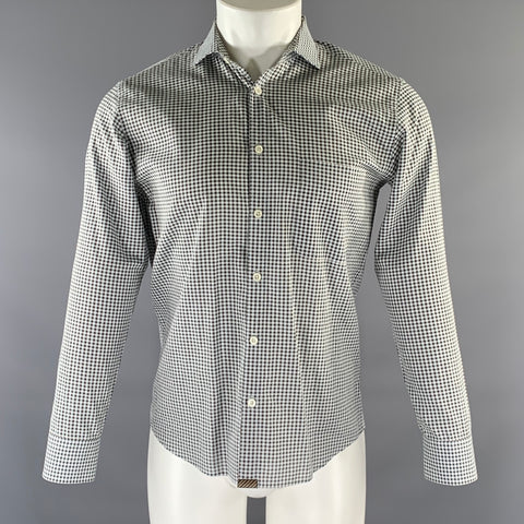 BILLY REID Size S White Multi-Color Checkered Cotton Long Sleeve Shirt