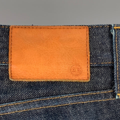 ADRIANO GOLDSCHMIED Size 30 Navy Contrast Stitch Cotton Slim Five Pockets Jeans