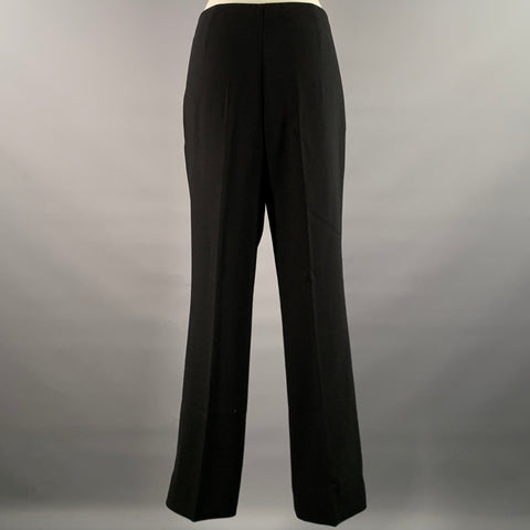 AKRIS Size 10 Black Wool Polyamide Pants