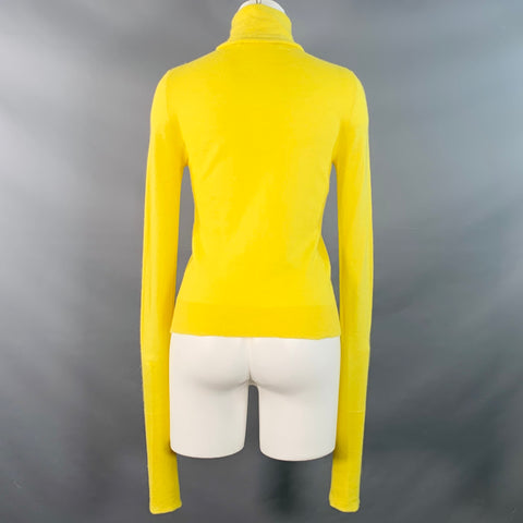 SIES MARJAN Size XS Yellow Alpaca Cashmere Knit Turtleneck Pullover