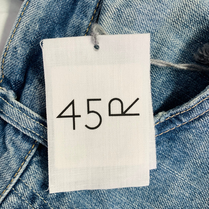 45rpm Size 30 Blue Cotton Distressed Selvedge Jeans