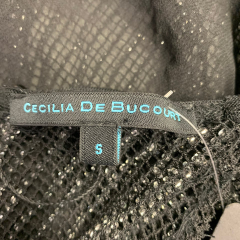 CECILIA DE BUCOURT Taille S Robe transparente en maille perlée noire