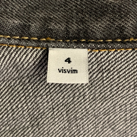 VISVIM Size L DMGD Black Wash Selvedge Denim Trucker Jacket