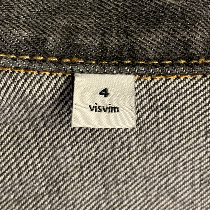 VISVIM Size L DMGD Black Wash Selvedge Denim Trucker Jacket