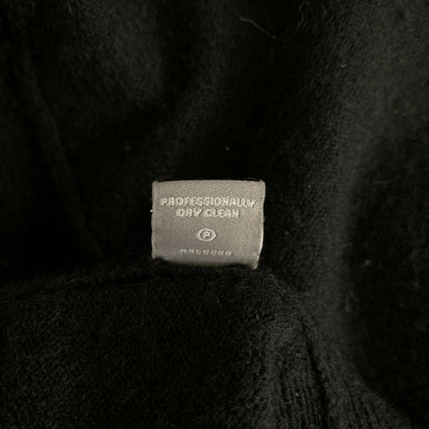 NIEMAN MARCUS Size XL Black Knitted Cashmere Zip Up Jacket