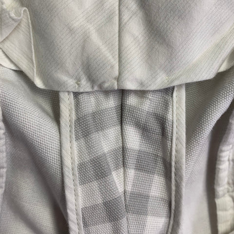 BLACK FLEECE Size M Grey White Checkered Cotton Button Fly Shorts