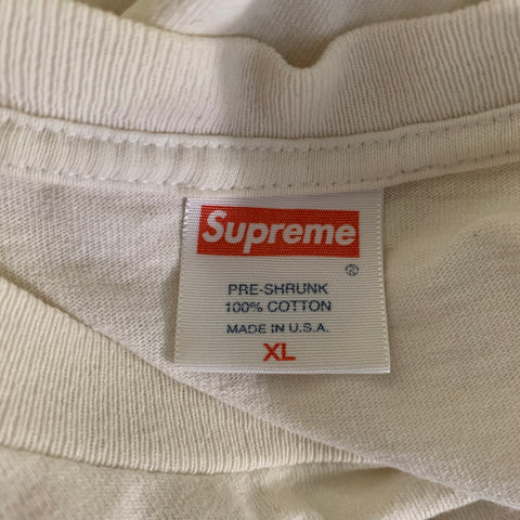 SUPREME SS2017 Size XL White Graphic Cotton Crew Neck T shirt