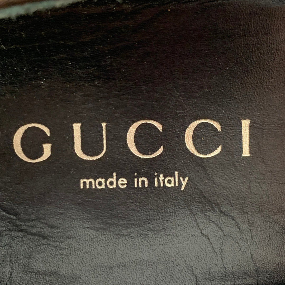 GUCCI Size 10 Chocolate Brown Suede Tassels Loafers