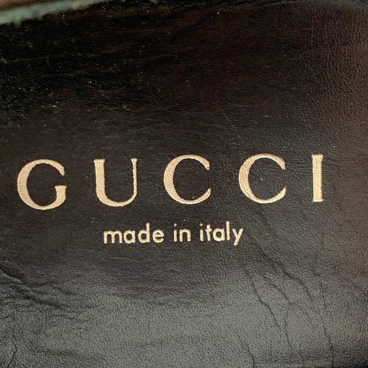 GUCCI Size 10 Chocolate Brown Suede Tassels Loafers