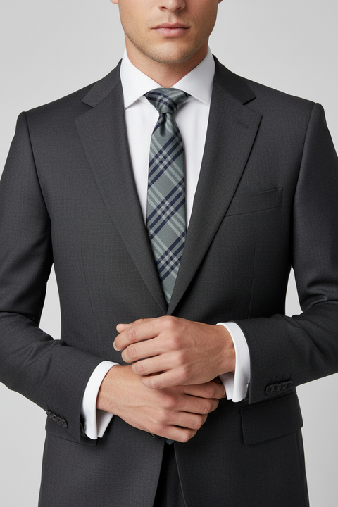 BURBERRY Blue Whie light blue Stripe Silk  Linen Tie