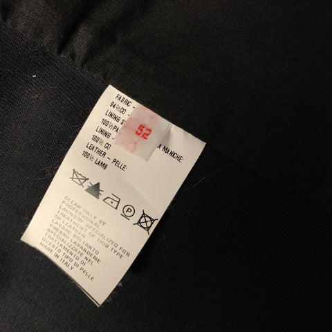 WALTER VAN BEIRENDONCK Size 42 Black Cotton Elastane Jacket