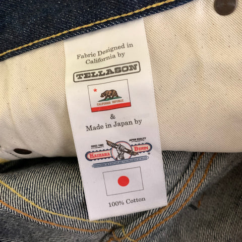 TELLASON Size 30 Blue Indigo Cotton Straight Selvedge Jeans