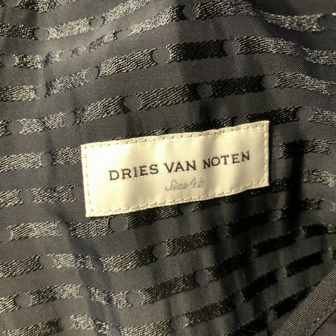 DRIES VAN NOTEN Size 38 Black White Jacquard Viscose Polyester Robe