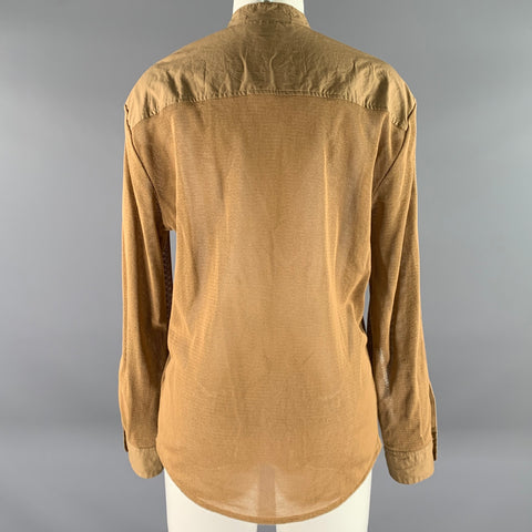 RALPH LAUREN Size S Khaki Brown Cotton Mesh Shirt